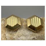 Christian Dior Gold Tone Clip On Earrings