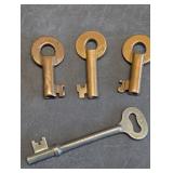 Antique Railroad Padlock Keys +