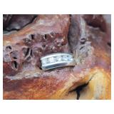 14K White Gold & Diamond Remnant fr Ring 1.2g