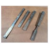 Steel Chisels and Vintage Wood Gouge