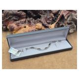 Sterling Silver Bracelet w/ Diamonds