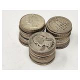 Roll of Silver Quarters (40) Washington Quarters