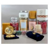 PARTY LITE TEA LITE W/ CANDLES, YANKEE CANDLES,