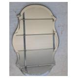 Frameless, Beveled Glass Wall Mirror Featuring
