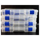 4 Small Plastic Tackle/ Embroidery Thread Boxes