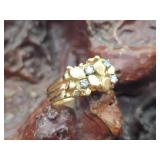 14k Gold & Diamond Unisex Ring 7.3g