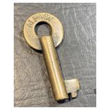 Brass MPMW RR Switch Lock Key Missouri Pacific