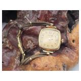 14K Gold Case Gruen Watch w/ Quartz Conversion