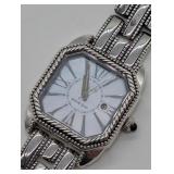 ECCLISDI STERLING SILVER WRIST WATCH HAS PEARL