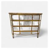 Mirrored 3 Drawer Dresser with Gold Tones