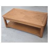 Modern Rolling Oak Coffee Table