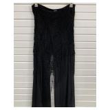 XL POLYESTER PANTS W/ TASSELED CROCHETED SKIRT BY