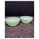 2 FIRE KING JADEITE BOWLS