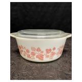 VINTAGE PYREX PINK GOOSEBERRY CASSEROLE 1 1/2 PT.