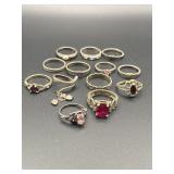 DOZEN 925 SILVER RINGS