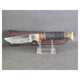 Old Western Style Fixed Blade Knife Cutco Sheath