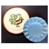 Frankoma Egg Plate Brock Rooster Platter