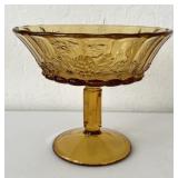 Indiana Glass Grape Pedestal Compote VintageNo