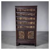 VTG Oriental Style Silver Chest/ Jewelry Chest