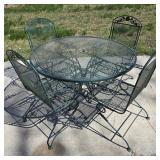 Metal Patio Table & 4 Chairs