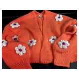 Retro Style Orange w/ Flowers Davi & Dani Open