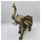 14" Vintage Brass Elephant Figurine