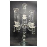 Crystal Candelabra 5 Arm Glass Hurricane Globes
