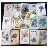 Antique Birthday Postcards Unused J. J. Marks/