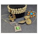 Costume Jewelry Collection, Brooches, Faux Pearl