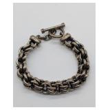 STERLING SILVER HEAVY LINK CHAIN BRACELET