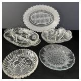 Vintage EAPG Pressed Glass Bowls Dishes