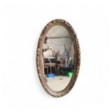 Oval Gold Hollywood Regency Style Mirror