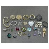 Silver Tone Gold Tone Pendants & Brooch Pins