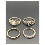FOUR 925 SILVER RINGS