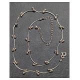 Vintage Modernist Sterling Link Necklace, Bars