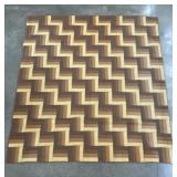 Hand Quilted Rail Fence Zig Zag Brown Quilt 92x88
