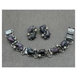 Retro Peacock Iridescent Lava Rock Glass Stones