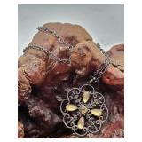 Vintage Lori Bonn Sterling & Gem Stone Necklace