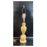 Aladdin Peach Colored Fostoria ? Glass Lamp