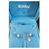 New Diamond Necklace w/ Earrings Set in 925