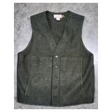 Vtg CC Filson Wool Mackinaw Vest Sz 46 Dark Green