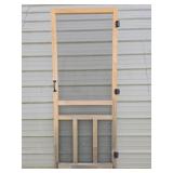 NOS Wood Frame 32' Screen Door