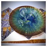 Table Runner/ Decorative Plate w/ 2 Stemmed