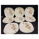 8 RED WING HANGING LANTERN PATTERN DINNER PLATES