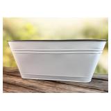 Modern White Metal Garden Tub 24x16x10 w/