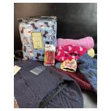 Lot of Dog Sweaters w/ Blankets