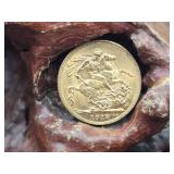 1918 British Gold Sovereign Coin 8g
