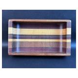 Signed Huston Handcrafted Small Wood Bowl