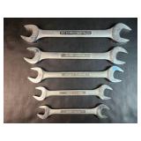 Large Craftsman Double Flank Open End Wrenches