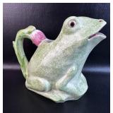 Intrada Ceramic Frog Pitcher Italy